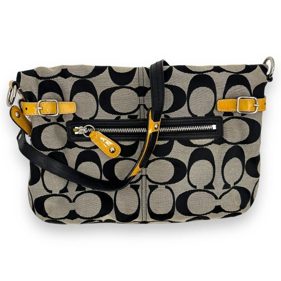 Coach Black and Yellow Shoulder Bag - Picture 5 of 14
